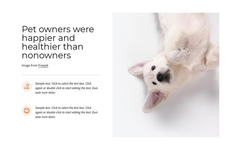 Pet ownership Elementor Template Alternative