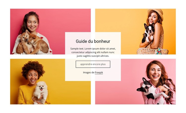 Guide du bonheur Maquette de site Web