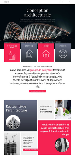 Site Web HTML Pour Architecture Intégrée