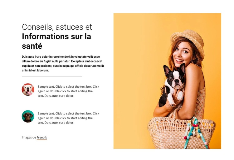 Conseils de garde de chien Modèle HTML5