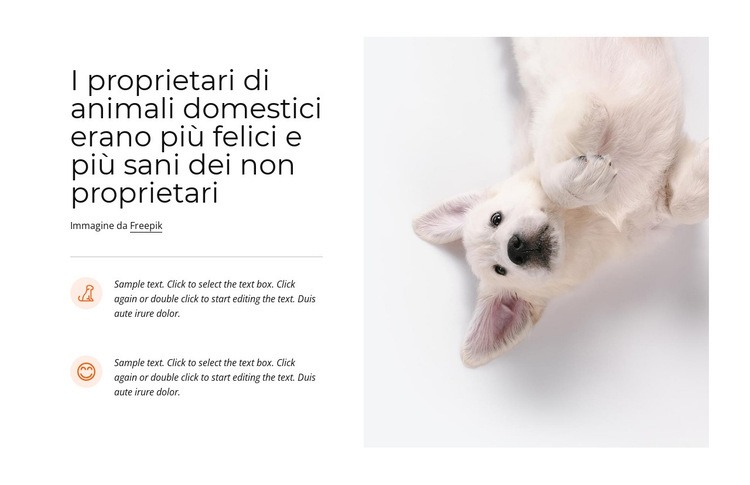 Possesso di animali domestici Progettazione di siti web