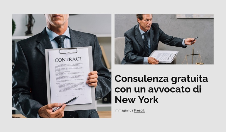 Consulenza legale gratuita Mockup del sito web