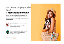 Hondenverzorgingsadvies - HTML-Sjabloon Downloaden