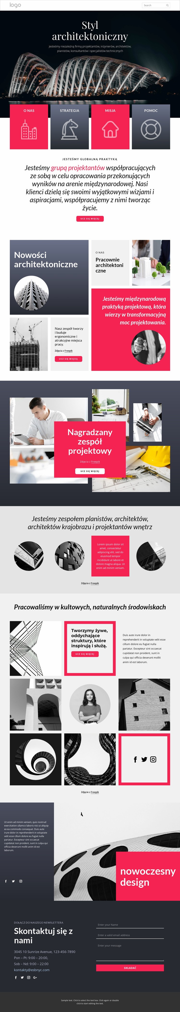 Zintegrowana architektura Szablony do tworzenia witryn internetowych