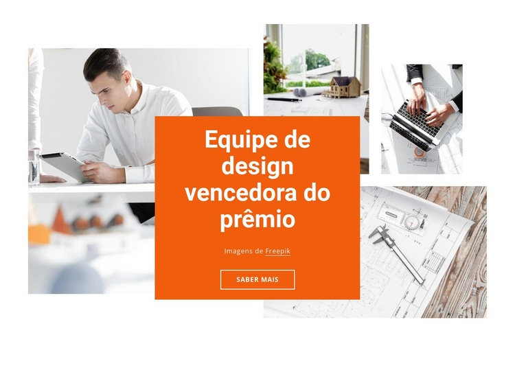 Empresa de design premiada Modelo de uma página