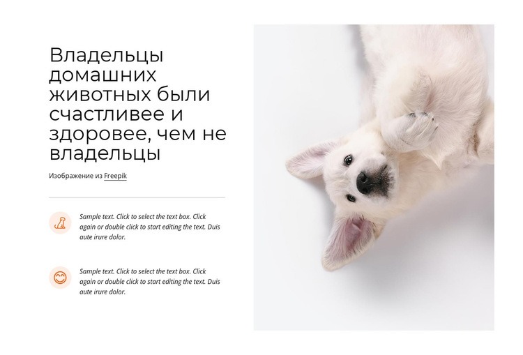Владение домашним животным HTML5 шаблон