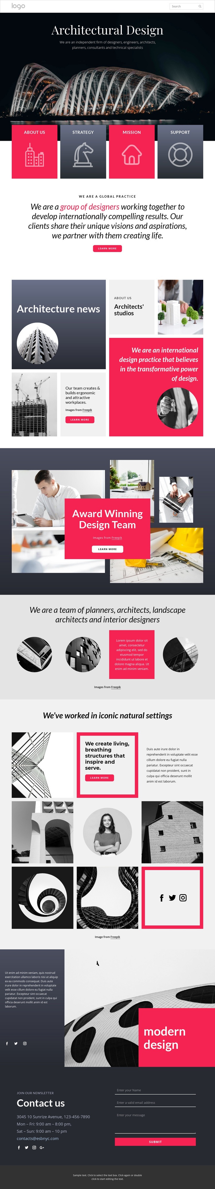 Integrated architecture Web Page Design