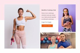 Benefits Of Joining A Club - Drag & Drop Homepage Design