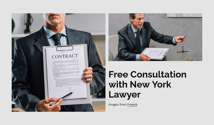 Free law consultation Website Mockup