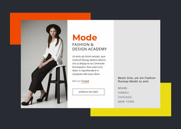 Mode- Und Designakademie Modewebsite-Vorlage