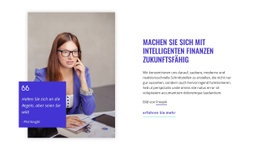 Machen Sie Sich Mit Intelligenten Finanzen Zukunftsfähig Website-Design