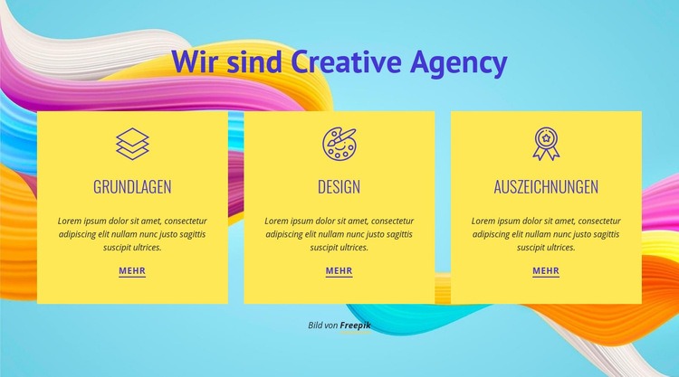 Wir sind Creative Agency Website design