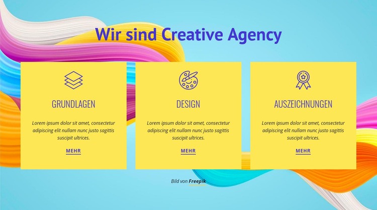 Wir sind Creative Agency Website-Modell