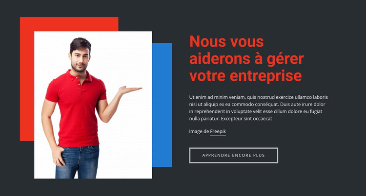 Nous vous aidons à mieux gérer votre entreprise Modèle HTML