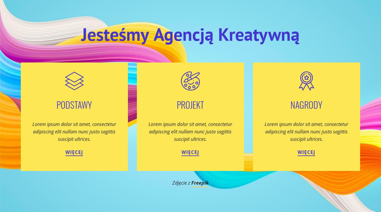 Jesteśmy Agencją Kreatywną Szablon witryny sieci Web