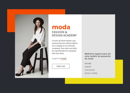 Academia De Moda E Design - Modelo De Site