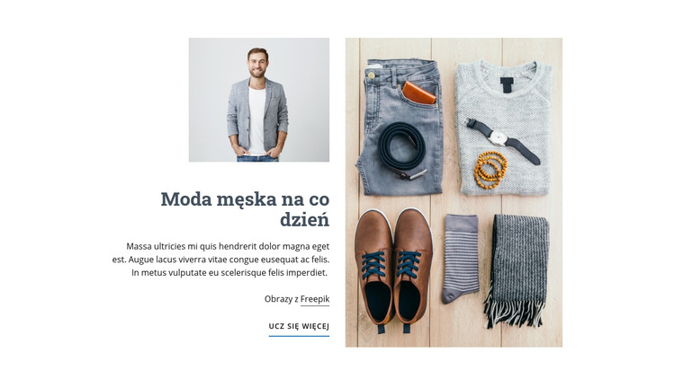 Moda męska Casual Szablon witryny sieci Web