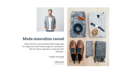 Moda Masculina Casual - Modelo Web HTML