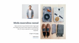 Moda Masculina Casual - Arraste E Solte Um Modelo De Página