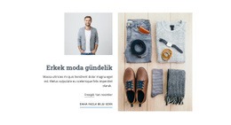 Erkek Modası Günlük - Web Sitesi Şablonları