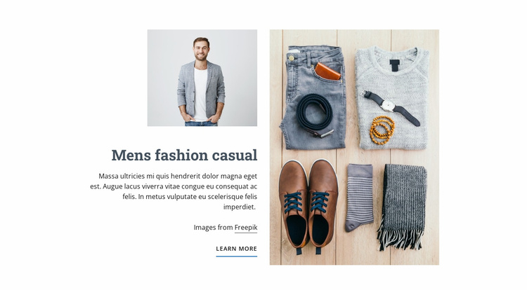 Mens Fashion Casual Landing Page