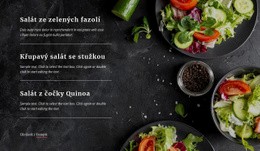 Návrh Webových Stránek Pro Nabídka Vegetariánské Restaurace