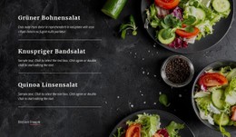 Website-Design Für Vegetarisches Restaurant Menü