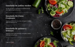 Menú De Restaurante Vegetariano: Página De Destino HTML5