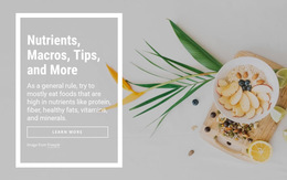 Nutrients, Macros And More Templates Html5 Responsive Free
