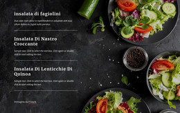 Menu Ristorante Vegetariano - Modello Di Pagina HTML