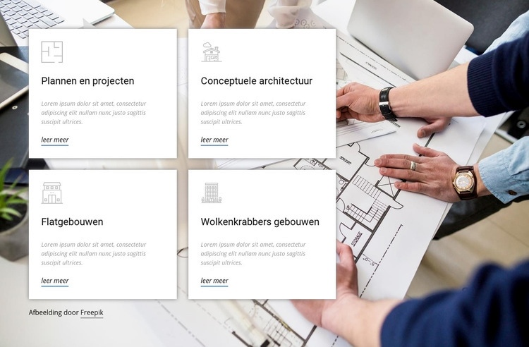 Architectuurfirma Services Sjabloon voor één pagina