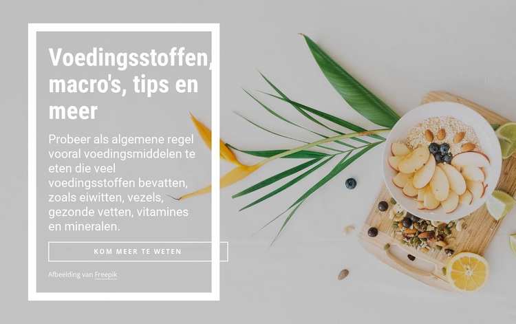 Voedingsstoffen, macro's en meer WordPress-thema