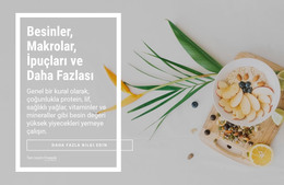 Besinler, Makrolar Ve Daha Fazlası - HTML Sayfası Şablonu