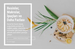 Besinler, Makrolar Ve Daha Fazlası - Web Sitesi Modeli Ilhamı