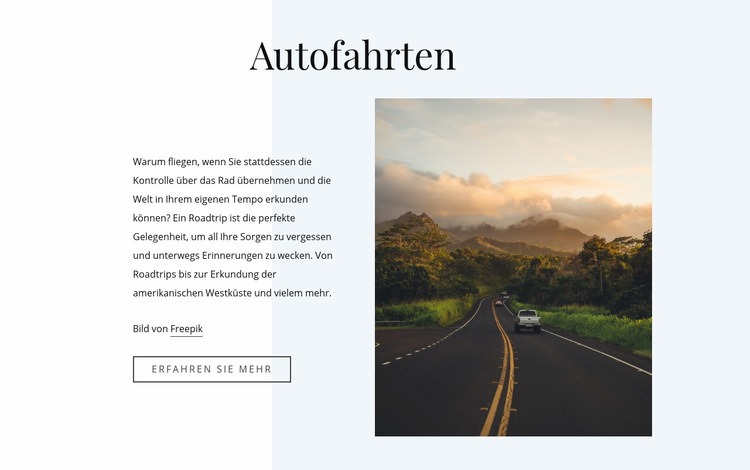 5 Tipps für Straßenreisen HTML5-Vorlage