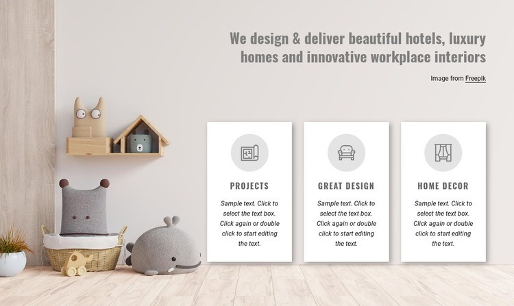 We design beautiful interiors Elementor Template Alternative