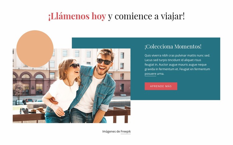 Tours privados y servicios de guía Maqueta de sitio web