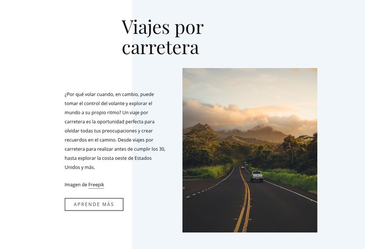 5 consejos para viajar por carretera Plantilla HTML