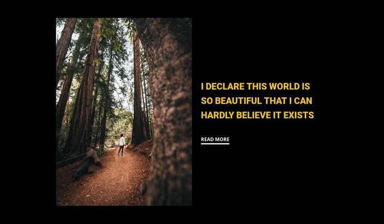 Jogging through the woods Homepage Design