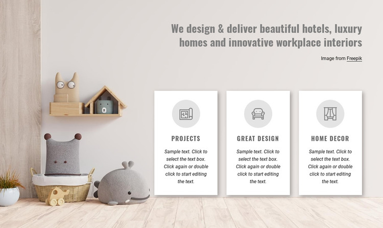 We design beautiful interiors HTML Template