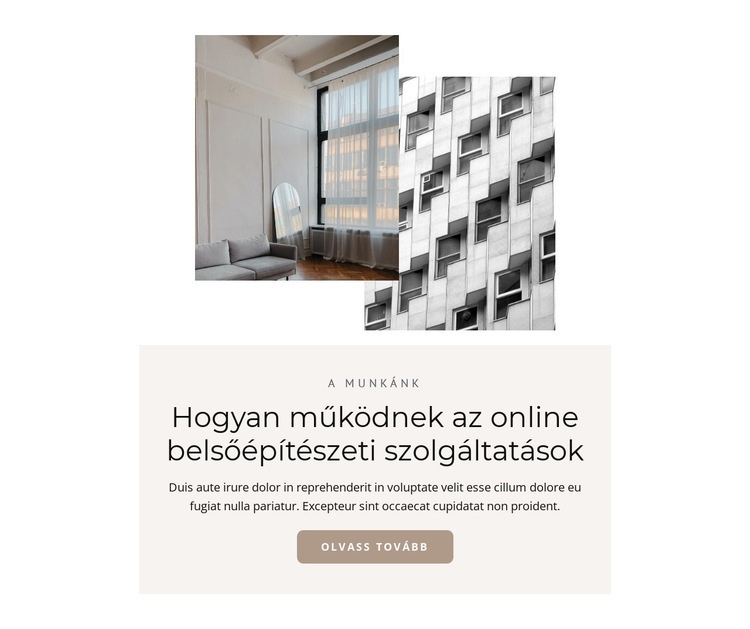 Új lakások elrendezése HTML Sablon