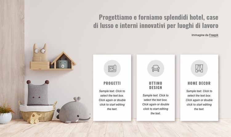 Progettiamo splendidi interni Costruttore di siti web HTML