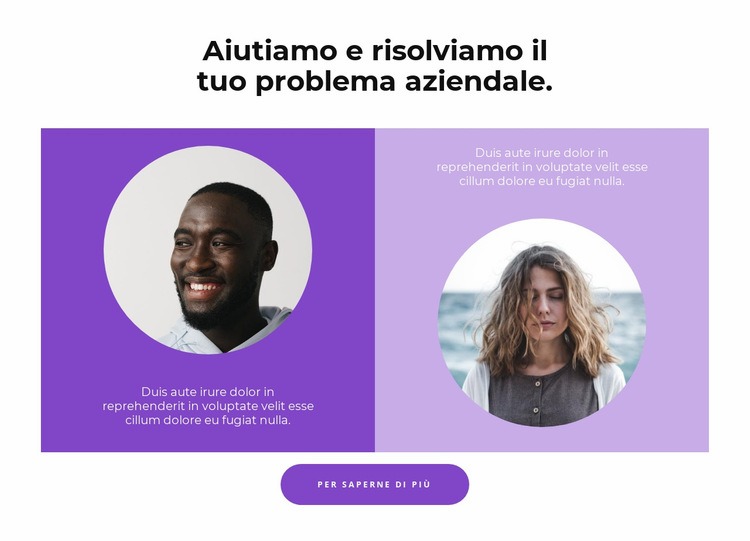 Due assistenti Modelli di Website Builder