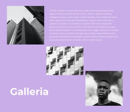 Galleria Con Immagini E Testo - Mockup Di Sito Web Professionale Personalizzabile