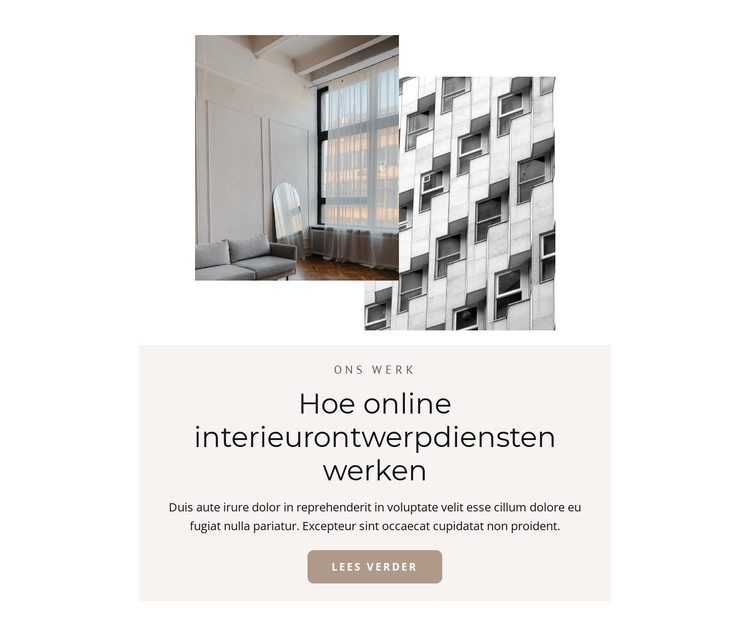 Indeling nieuwe appartementen HTML-sjabloon