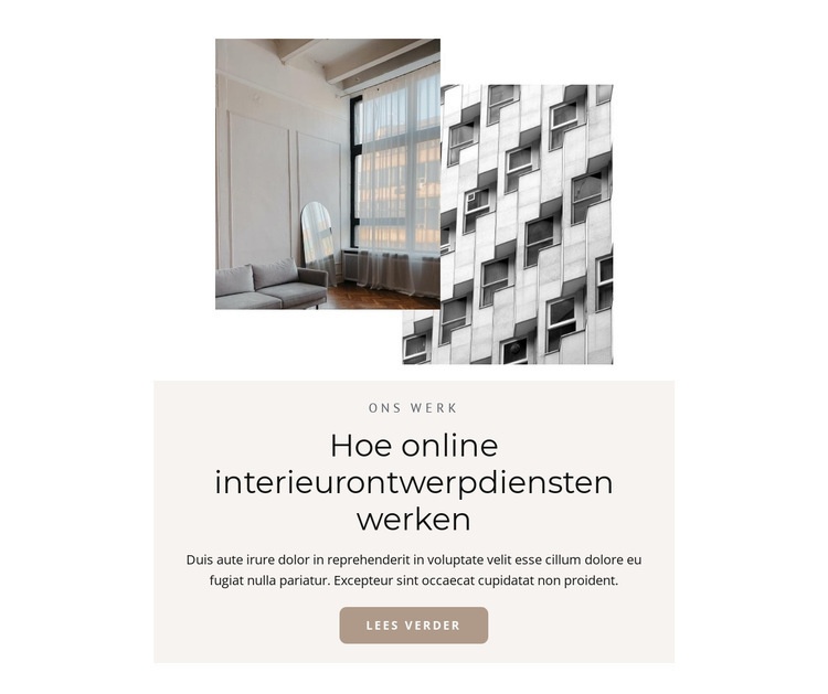 Indeling nieuwe appartementen Html Website Builder