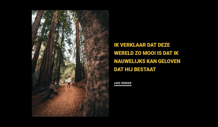 Joggen door het bos Sjabloon voor één pagina