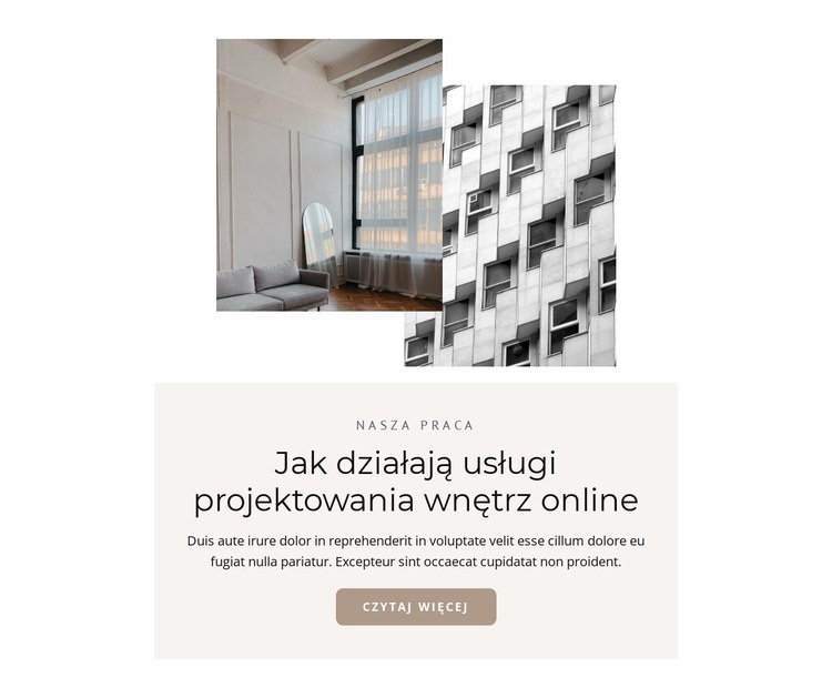Układ nowych mieszkań Kreator witryn internetowych HTML