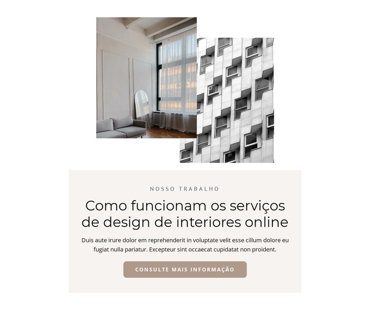 Layout de novos apartamentos Construtor de sites HTML