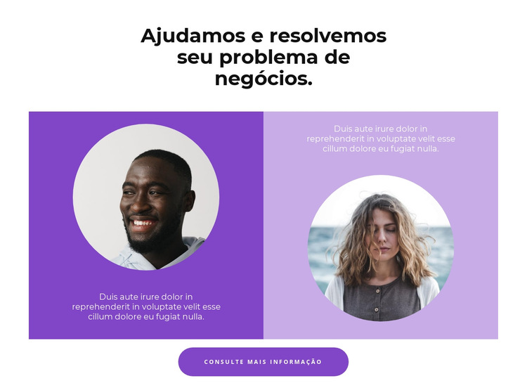 Dois assistentes Modelo de site